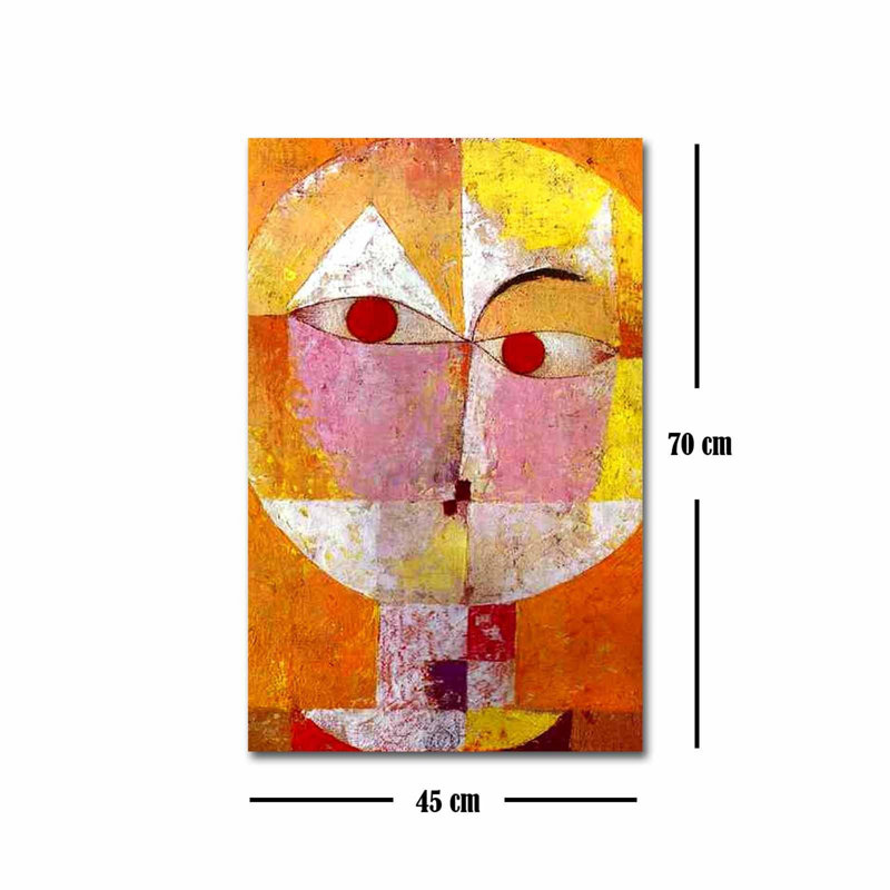 Peinture décorative sur toile par Paul Klee, 17,7 po x 27,6 po | 100% toile de suède, cadre 100% bois (épaisseur: 1,2 po) | Superbe œuvre d'art pour la décoration intérieure, parfaite pour le salon ou le bureau