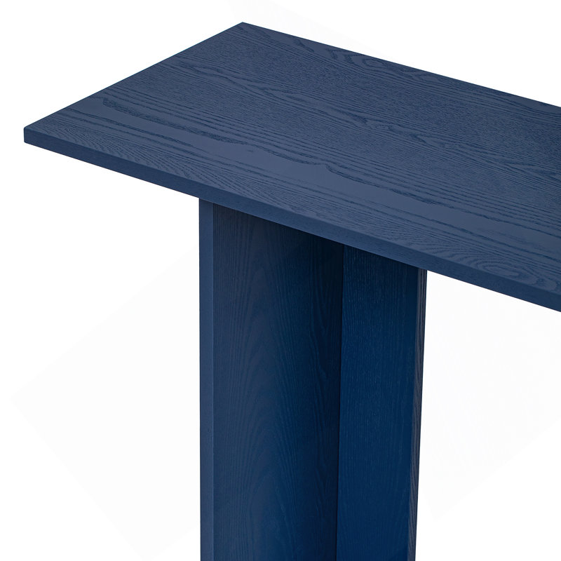 Console moderne avec placage en frêne, Navy Blue