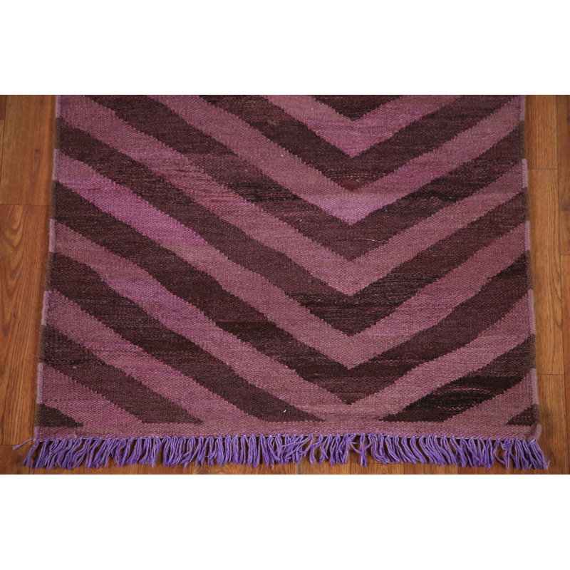Tapis de style oriental à motif de chevrons 3 x 10