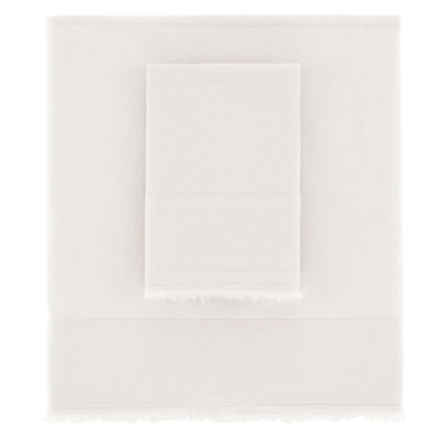 Faye Linen Dove White Sheet Set