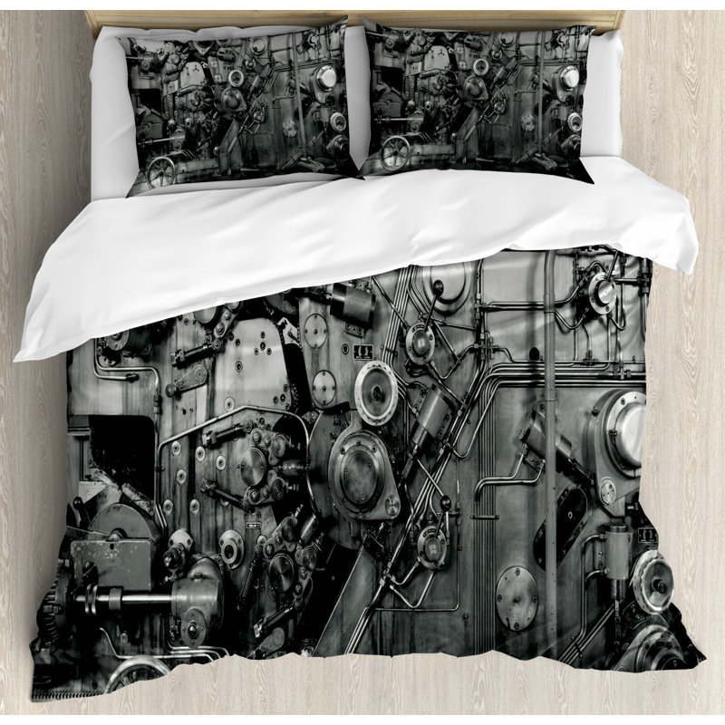Industrial Polyester Duvet Cover, King Duvet Cover + 2 Standard Shams