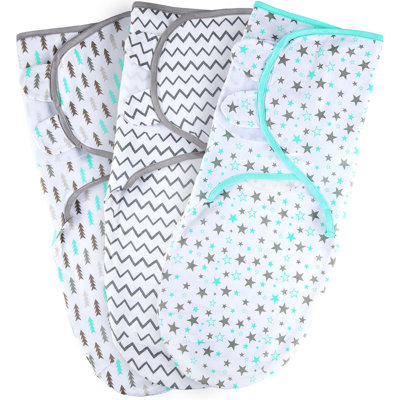 Jativa 100% Cotton 3 Piece Swaddle Set