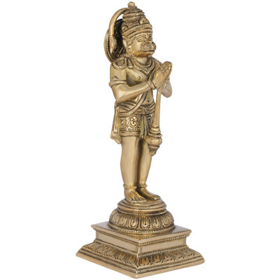 Statue en laiton de 10 po Hanuman