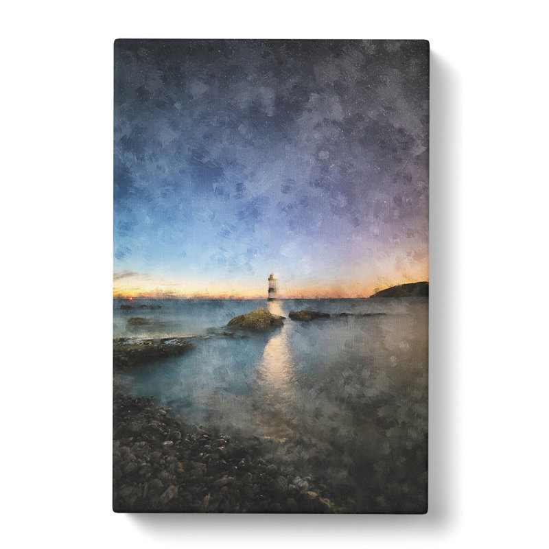 Penmon Lighthouse In Anglesey Wales - Wrapped Canvas, 76cm H x 50cm W x 3cm D