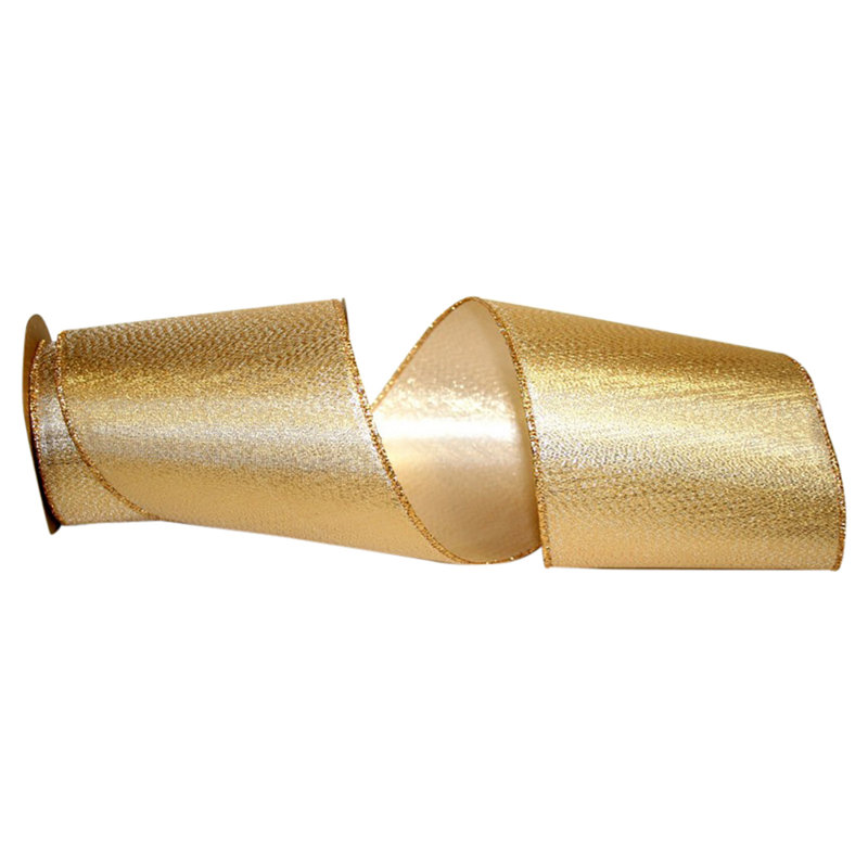 Fabric No Theme Ribbon, Gold, 4" H x 4" W x 4" D