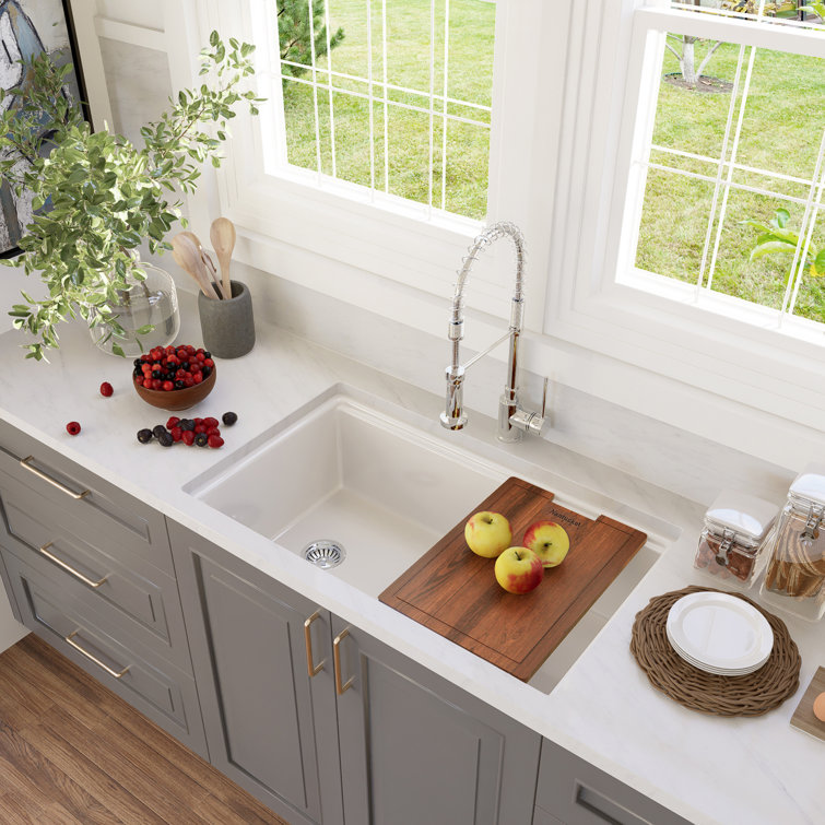 Cape 33'' L Single Bowl Fireclay Kitchen Sink