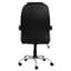 Chaise de bureau en similicuir noir avec réglage de la hauteur, pivotant à 360 degrés, inclinaison de 15 po, ergonomique confortable, structure en contreplaqué, conception rectangulaire réglable pour ordinateur