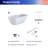 63 inch Acrylic Freestanding Bathtub, Oval Deep Soaking Tub with Center Pop-Up Drain and Integrated Overflow, Glossy White, cUPC Certified