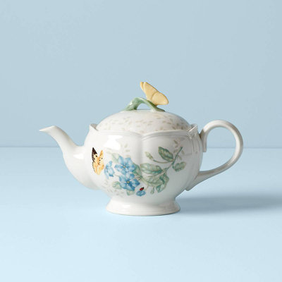 Lenox Butterfly Meadow 2.8 LB Teapot, Microwave & Dishwasher safe, Multicolor