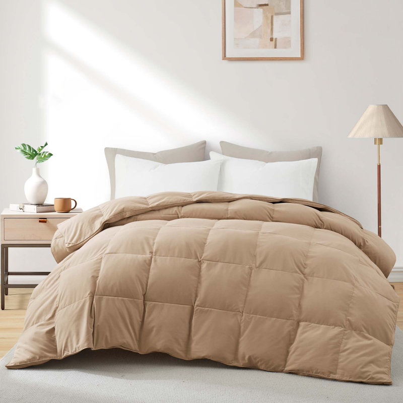  Insertion de couette en duvet synthétique toutes saisons Luxury, Édredon en duvet de taille grand lit, Racine de gingembre