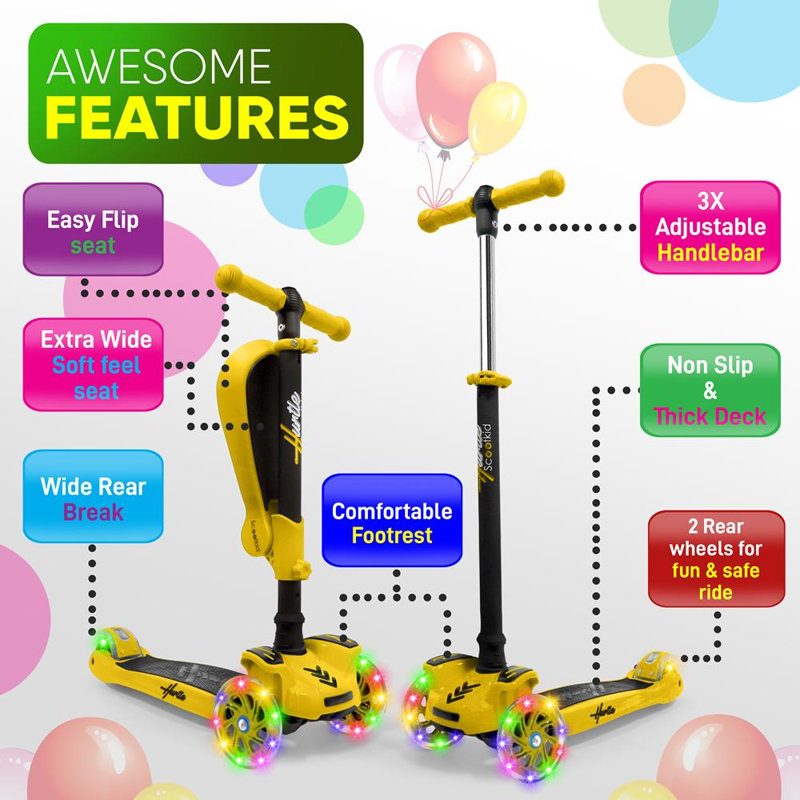 Hurtle Scooter Toy, Yellow