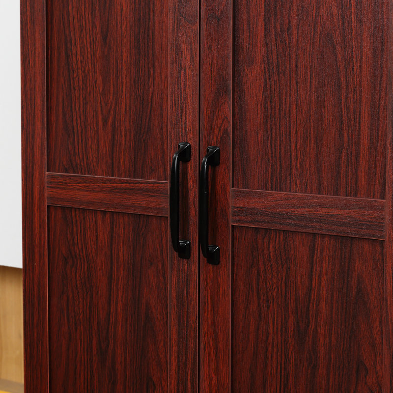 Garde-manger de 63 po, 2 portes avec 5 tablettes et 2 tablettes réglables pour le garde-manger, tablettes, finition