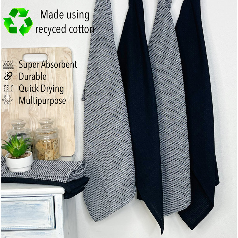 Cotton Dish Cloth Kitchen Towel, Black