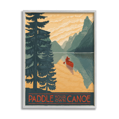 «Paddle Your Propre Canoe Expression Mountain Lake Adventure»