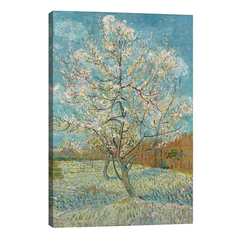 The Pink Peach Tree, 1888 by Vincent Van Gogh - Wrapped Canvas Painting, 101.6 cm H x 66.04 cm W x 1.91 cm D