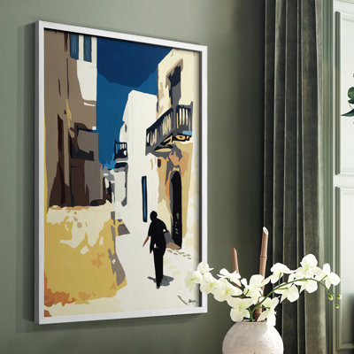 Mykonos 3 Framed Print - Solid Wood