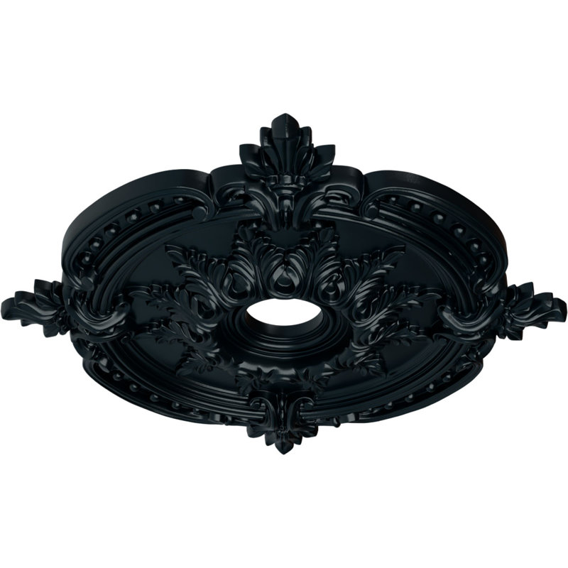 Médaillon de plafond Endurathane Brunswick, DE 27 po x P 2 1/2 po (convient aux auvents jusqu'à 4 1/2 po), fini étain peint à la main