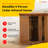 Heatwave Klondike 4-Person Cedar Infrared Sauna with 9 Heaters