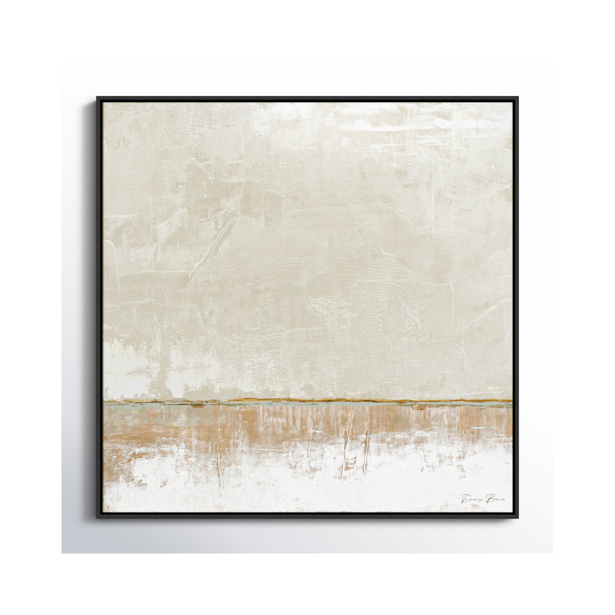 Better Days 2 - Floater Frame Print on Canvas, 46.5" H x 46.5" W, Black