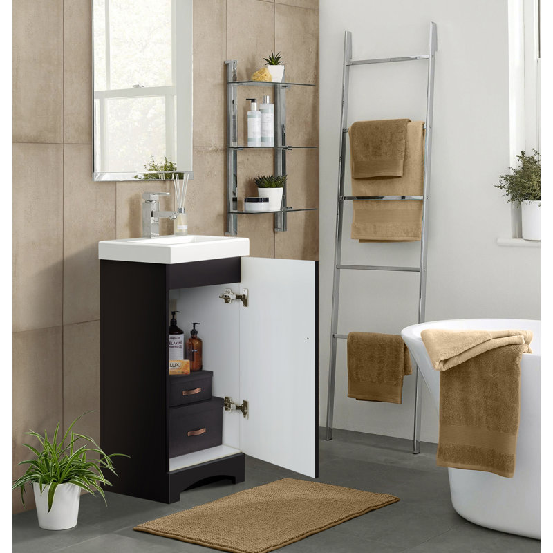 MagickWoods Buchan 18" Single Bathroom Vanity Set (Space Saver), Espresso(Dark Chocolate)