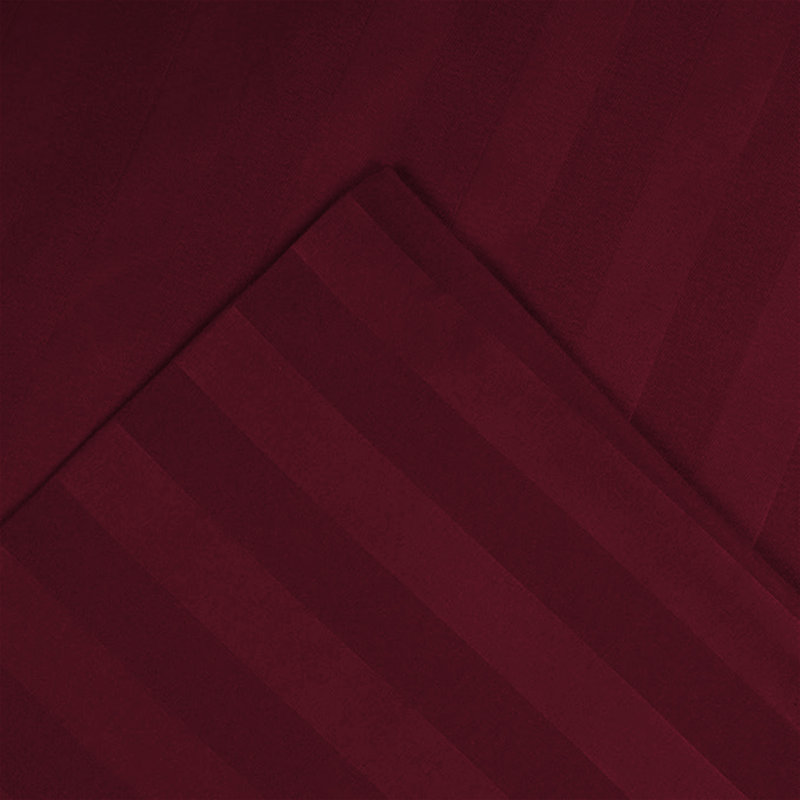 Aspire Homeware Ultra Soft & Breathable Microfiber Striped Pillowcase (Pack Of 2), Burgundy