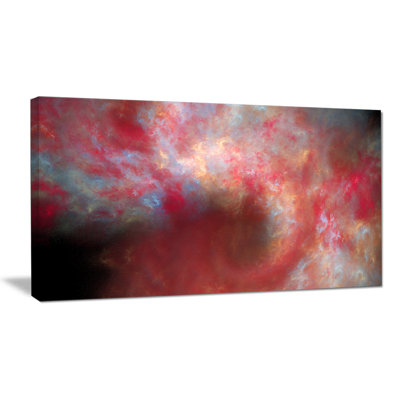 « red starry fractal sky », impression sur toile tendue