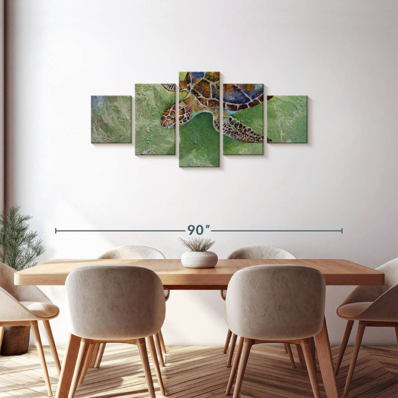 Caribbean Sea Turtle, 30" H x 68" W