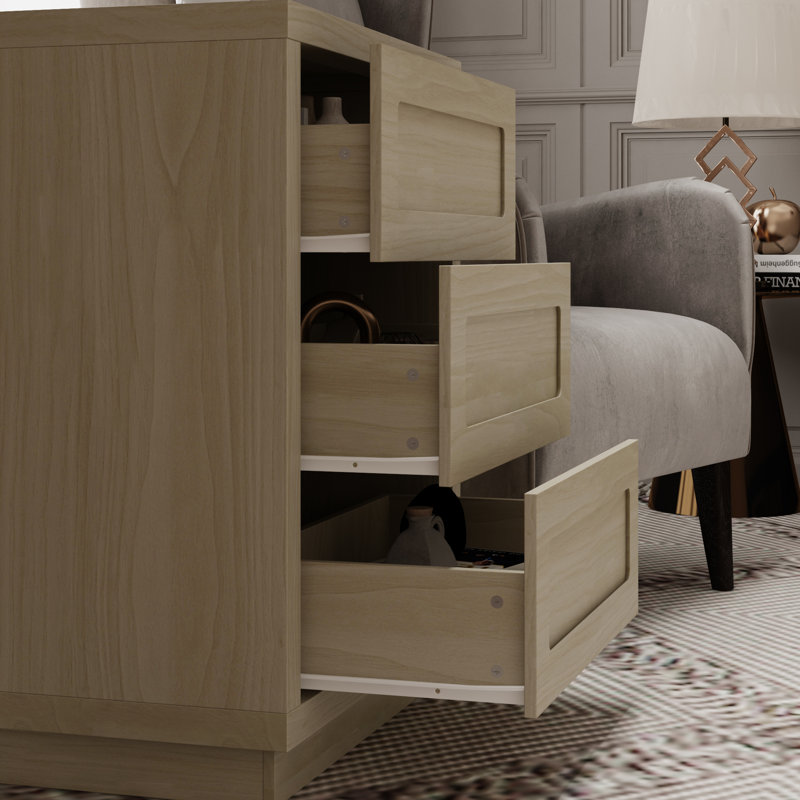 29.8'' H X 23.6'' W 3-Drawer End Table(Single)