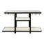 Console 58 po avec tablettes en marbre véritable blanc et noir 58 po