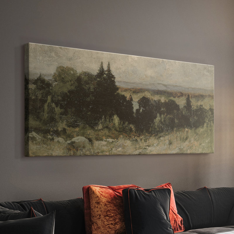 Série paysage - DCCDXCI - Toile tendue avec châssis - Prêt à être accroché, H 20 po x l 40 po