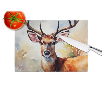 Deer Glass Cutting Board Large