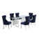 Tonkin 6 - Person Glass Top Double Pedestal Dining Set