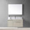 Dessus de meuble-lavabo en pierre de 31 pouces de couleur or de Carrare avec lavabo en céramique encastré et trou de robinet simple avec dosseret