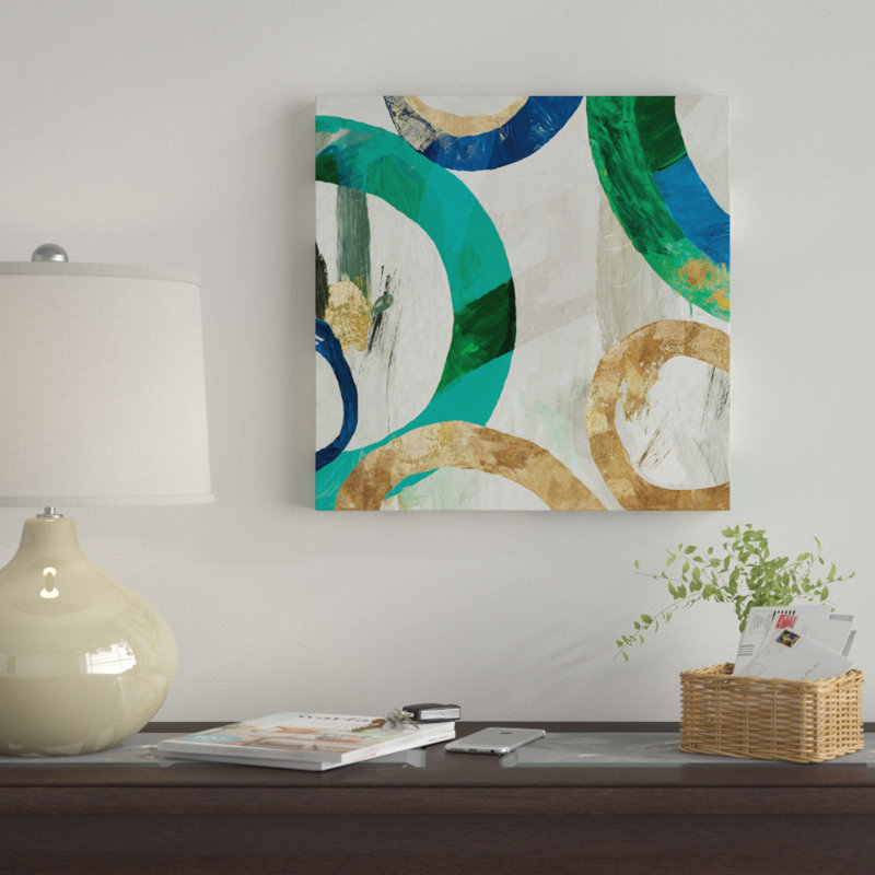«Rings I», reproduction sur toile, H 12 po x l 12 po x P 1,5 po, Toile tendue, Pas de tapis