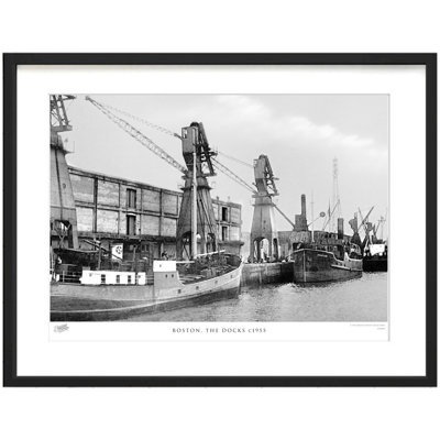 Boston, the Docks C1955 1 Piece Single Picture Frame Wall Art