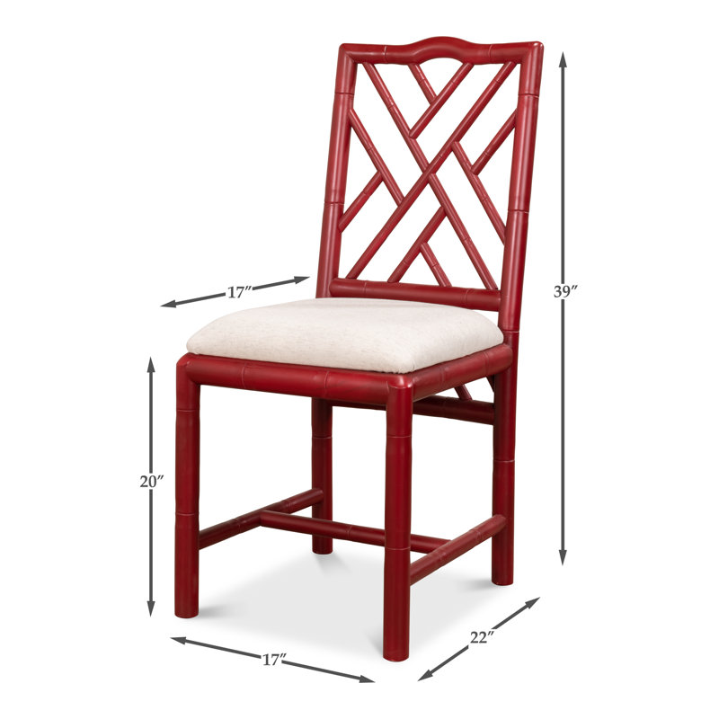 Upholstered Dining Chair, Red
