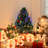 2.5Ft Tall Pre-Lit Douglas Fir Tabletop Artificial Christmas Tree With Realistic Branches, Fibre Optic LED S And 85 Tips,