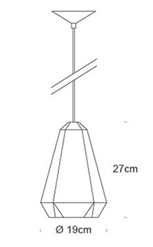 Portland 1 - Light Pendant, Aqua, 10.2" H x 14.6" W x 14.6" D