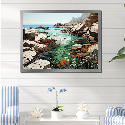 Paysage de plage sauvage II sur toile