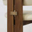 Chaise brune Pamplona avec cuir blanc