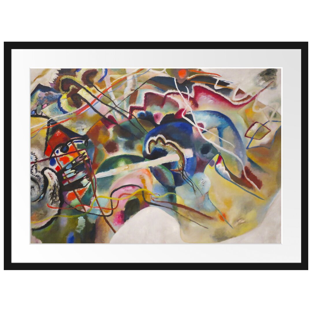 Wassily Kandinsky - Bild Mit Weißem Rand - Im Bilderrahmen Mit Galerie-Passepartout