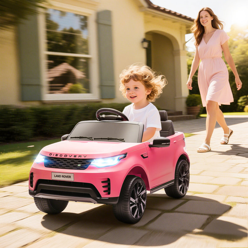 AIYAPLAY Land Rover Discovery Licensed 12V Electric Car for Kids, Pink
