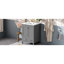 Meuble-lavabo gris 24 po avec lavabo sous comptoir, tablette double couche et portes en céramique de 24 po faciles d'accès pour la plomberie, patins de protection-1552107489