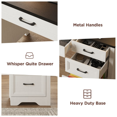 Executive Desk With Storage And Ample File Drawer