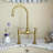 Solid Brass Kitchen Bridge Faucet