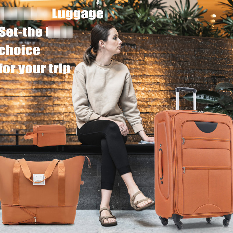 Valise extensible avec sac de voyage 3 pièces
