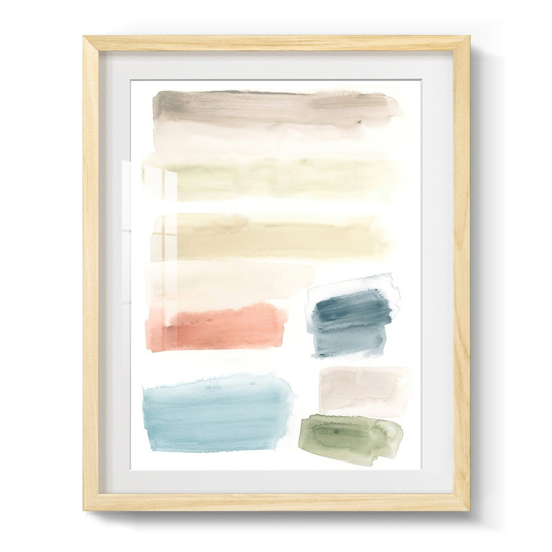 Watercolor Swatches II - reproduction encadrée, H 25,5 po x l 17,5 po, Naturel