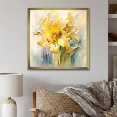 «Yellow Green Daffodils Natures Impression» sur toile