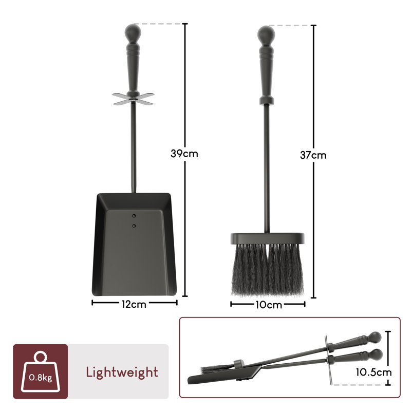 Vida Steel Fireplace Tool Set
