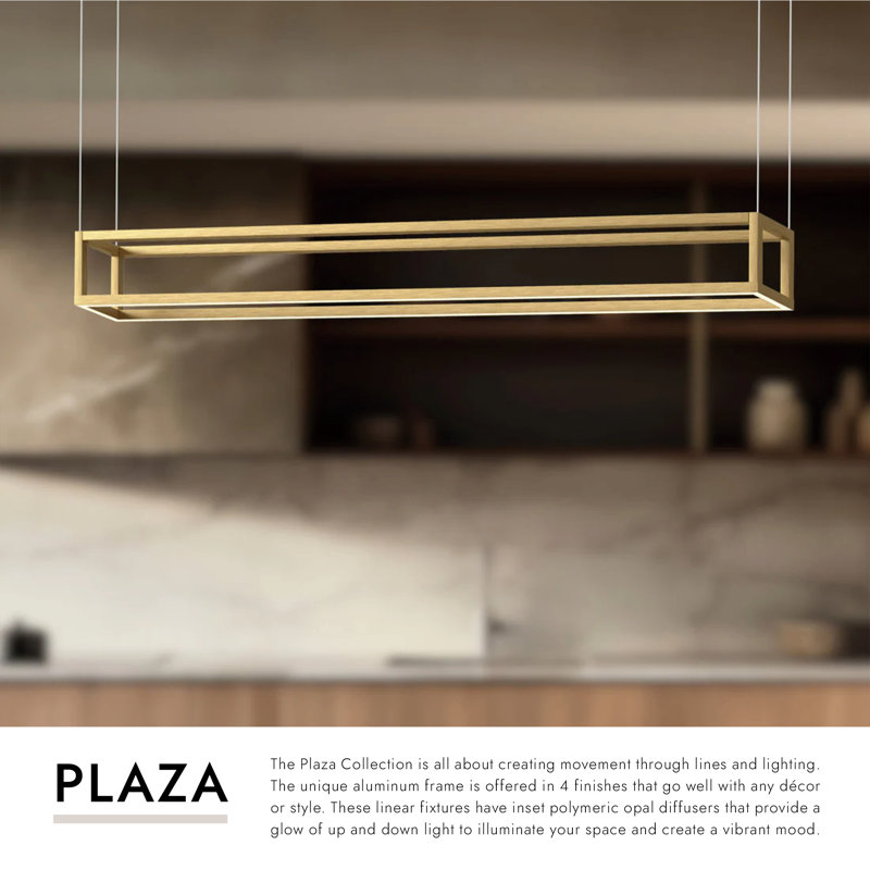 Plaza 1 - Light LED Pendant, Brushed Nickel, Brushed Nickel